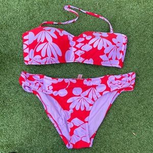 NWOT TRINA TURK Bali Blossoms Bandeau Bikini